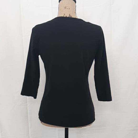 Alia Ladies Black Blouse sz. Petite - Picture 5 of 6